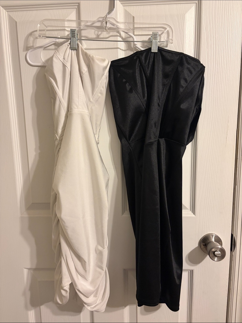 Strapless Bodycon Dress in White and Black bundle